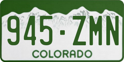 CO license plate 945ZMN