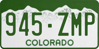 CO license plate 945ZMP