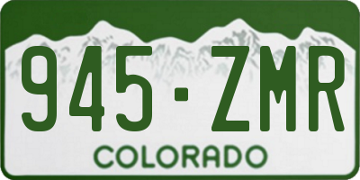 CO license plate 945ZMR
