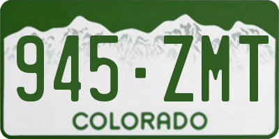CO license plate 945ZMT