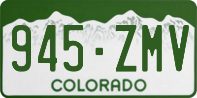 CO license plate 945ZMV
