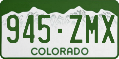 CO license plate 945ZMX