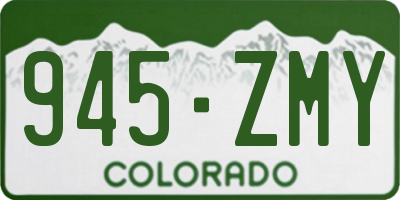 CO license plate 945ZMY