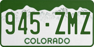 CO license plate 945ZMZ