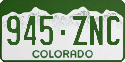 CO license plate 945ZNC