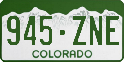 CO license plate 945ZNE