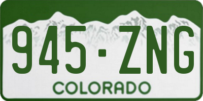 CO license plate 945ZNG