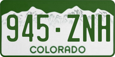CO license plate 945ZNH