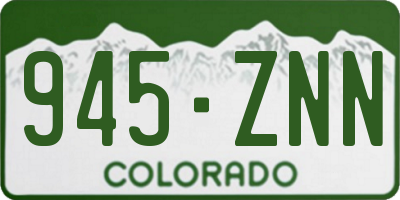 CO license plate 945ZNN