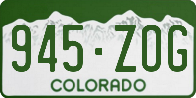 CO license plate 945ZOG
