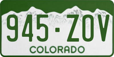 CO license plate 945ZOV