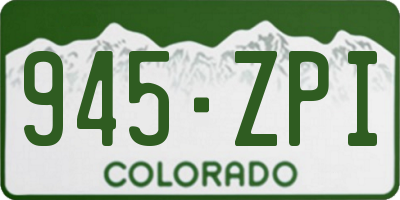 CO license plate 945ZPI
