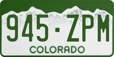 CO license plate 945ZPM