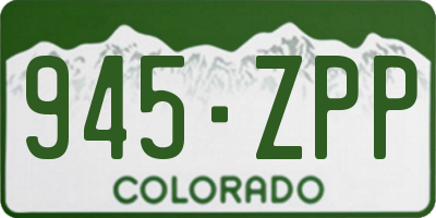 CO license plate 945ZPP