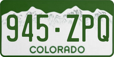 CO license plate 945ZPQ