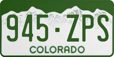 CO license plate 945ZPS