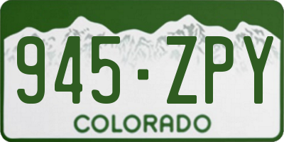 CO license plate 945ZPY