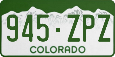 CO license plate 945ZPZ