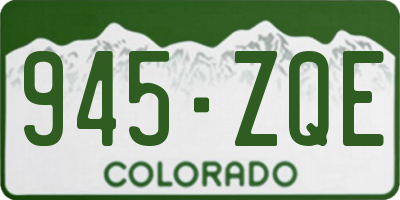 CO license plate 945ZQE