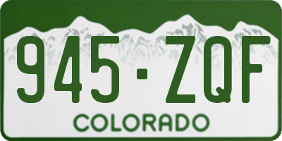 CO license plate 945ZQF