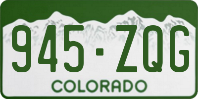 CO license plate 945ZQG