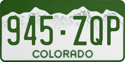 CO license plate 945ZQP
