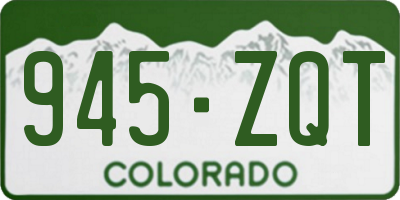 CO license plate 945ZQT