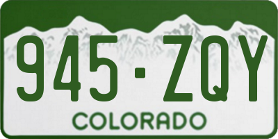 CO license plate 945ZQY