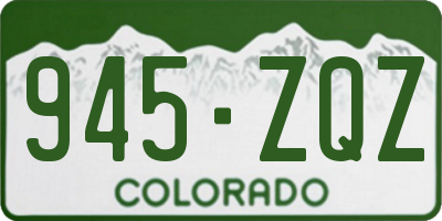 CO license plate 945ZQZ