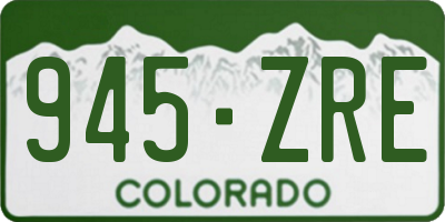 CO license plate 945ZRE