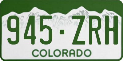 CO license plate 945ZRH