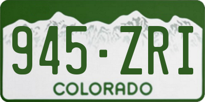 CO license plate 945ZRI