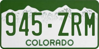 CO license plate 945ZRM