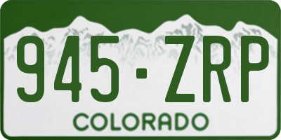 CO license plate 945ZRP