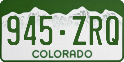 CO license plate 945ZRQ