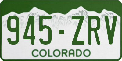 CO license plate 945ZRV