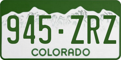 CO license plate 945ZRZ