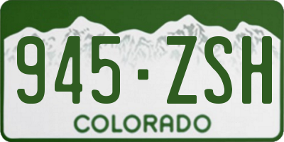 CO license plate 945ZSH