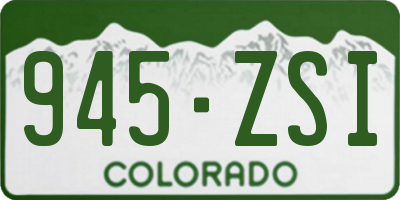 CO license plate 945ZSI