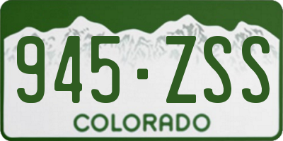 CO license plate 945ZSS
