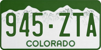 CO license plate 945ZTA
