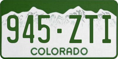 CO license plate 945ZTI