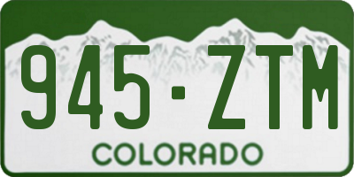 CO license plate 945ZTM