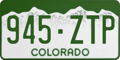 CO license plate 945ZTP