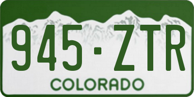 CO license plate 945ZTR