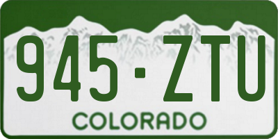 CO license plate 945ZTU