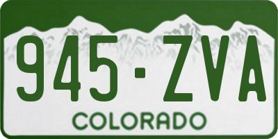 CO license plate 945ZVA