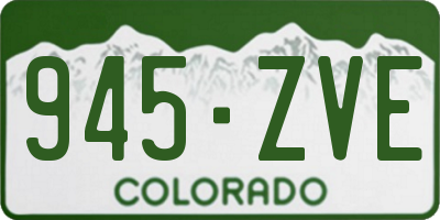CO license plate 945ZVE