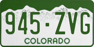 CO license plate 945ZVG