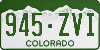 CO license plate 945ZVI